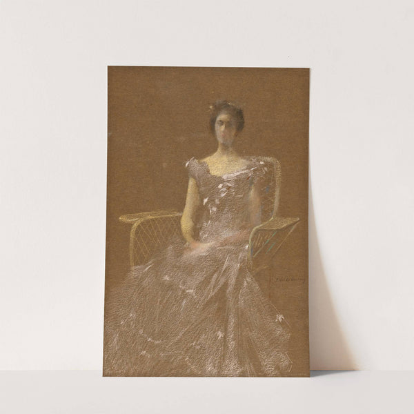 Lady in Rattan Armchair by Thomas Wilmer Dewing