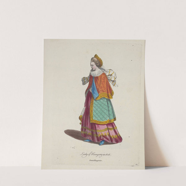 Lady of Hungary in 1626. Dame Hongroise. (1757-1772) by Charles Grignion