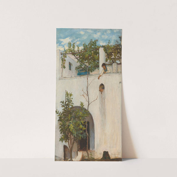 Lady On A Balcony, Capri by John William Waterhouse