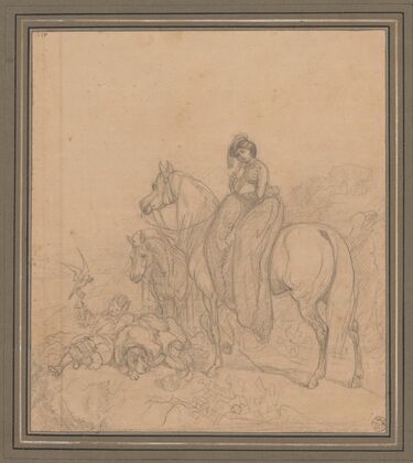 Lady on a horse ride (1860)
