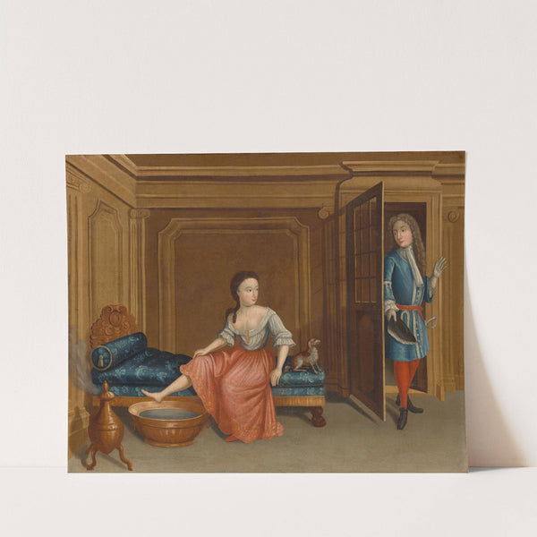 Lady Undressing for a Bath (c. 1730) by Gerardus Duyckinck I