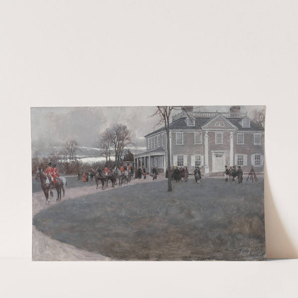 Lady Washington's Arrival At Headquarters, Cambridge, 1775 by Howard Pyle