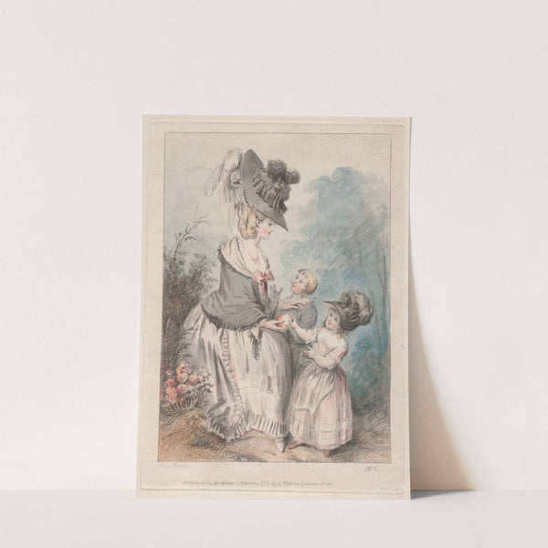 Lady with a Boy and Girl in Garden by Elias Martin