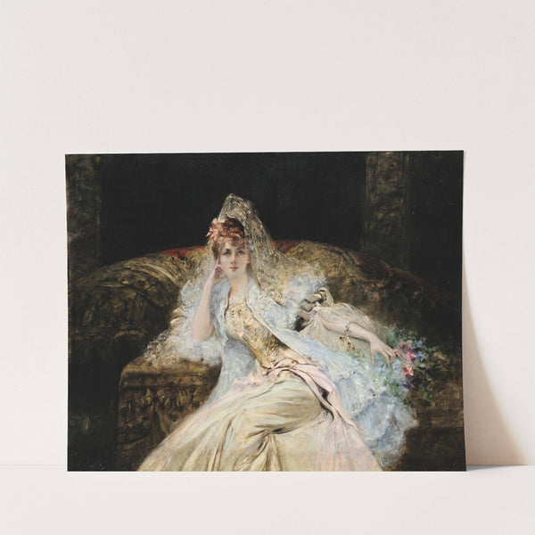 Lady with a mantilla by Georges Jules Victor Clairin