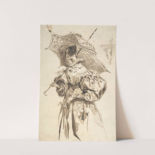 Lady with a Parasol (1838) by Achille Devéria