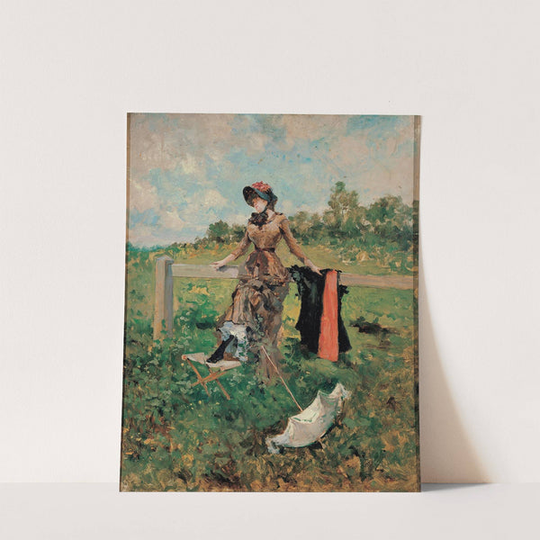 Lady With A Parasol by Francesc Miralles i Galaup