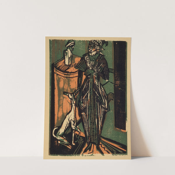 Lady with dog (Dame mit Hund) (1916) by Ernst Ludwig Kirchner
