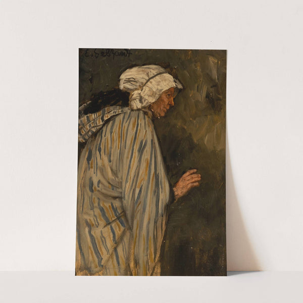 Lady with mobcap by Eduard Karl Franz Von Gebhardt