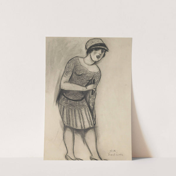 Lady with umbrella by Antonin Procházka