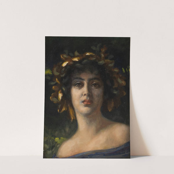 Lady with wreath of oak leaves by Konstantin Korzendörfer