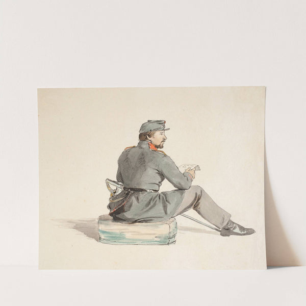 Læsende soldat by Carlo Dalgas