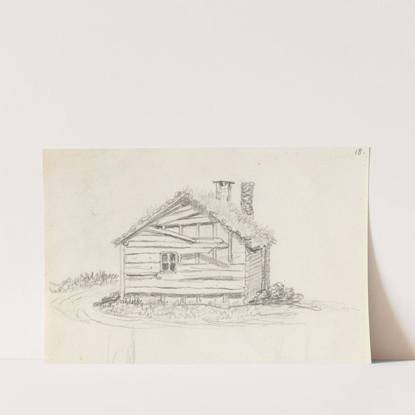 Laftet bygning by Hans Gude