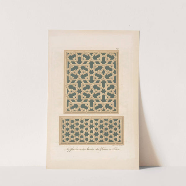 Laftfenster in der Moschee des Hakim zu Kairo by Friedrich Maximilian Hessemer