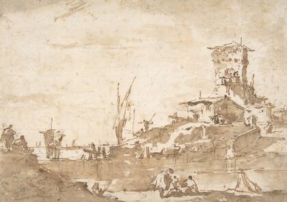Lagoon Capriccio with a Tower