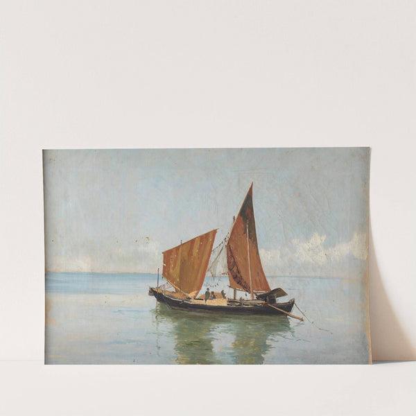 Laguna con imbarcazione by Pietro Barucci