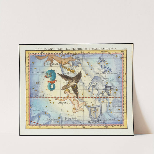 L’Aigle, Antinous, La Fleche, Le Renard, Le Dauphin (Aquila, Sagitta, Vulpecula & Anser Delphinus) (1776) by John Flamsteed