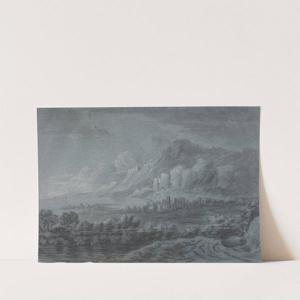 Lake and mountains by Anthony Devis