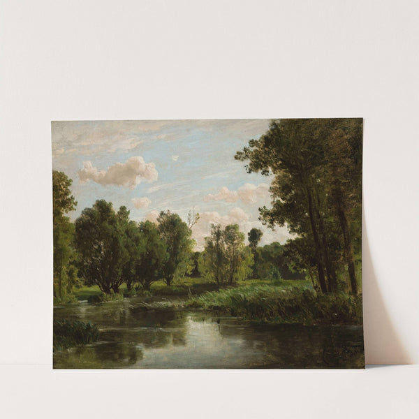 Lake in the forest by Józef Szermentowski