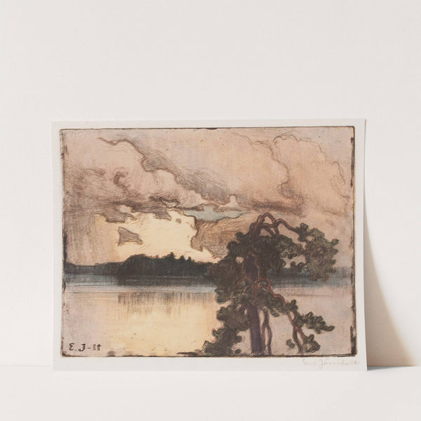 Lake Landscape at Sunset by Eero Järnefelt