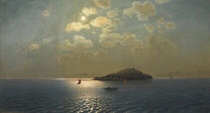 Lake Sevan In Moonlight