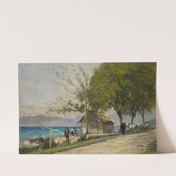 Lakeside Road In Tourronde On Lake Geneva by François Bocion