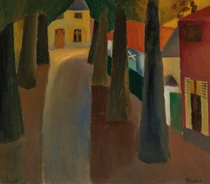L’allée du château à Bachte-Maria-Leerne (1923)