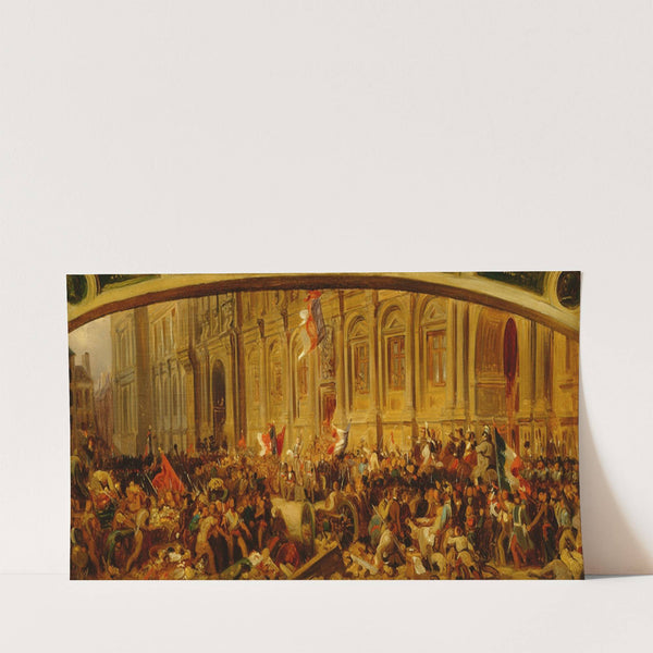 Lamartine repoussant le drapeau rouge à l’hôtel de ville, le 25 février 1848 (1848) by Henri Félix Emmanuel Philippoteaux