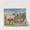 Lamb and Oxen in a Pastoral Landscape by Edward Calvert