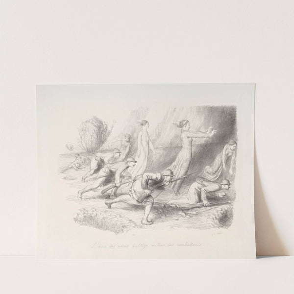 L’âme des mères voltigent autour des combattants (1910s) by Jean Veber