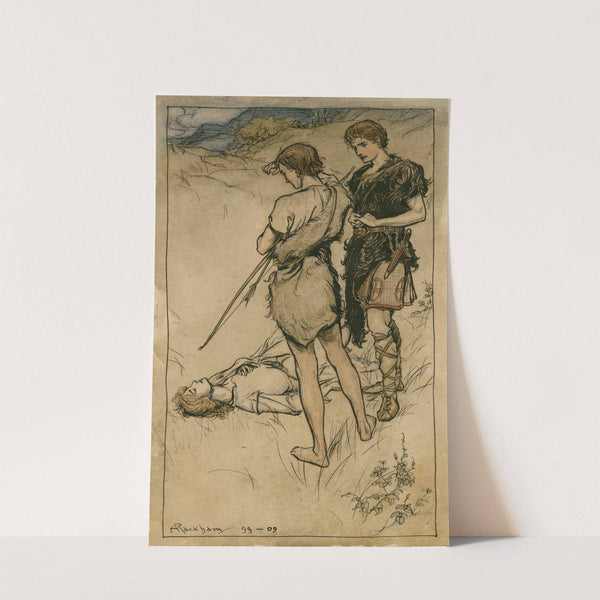 Lament for Imogen (1899) by Arthur Rackham