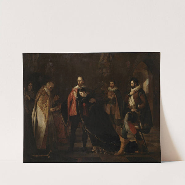 Lamoral, Count of Egmont, Taking Leave of His Wife by Adèle Kindt