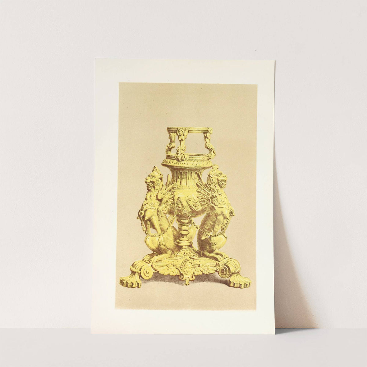 Lamp-Stand, in Gilt Bronze. Italian Cinque-Cento Work (1858) by John Charles Robinson