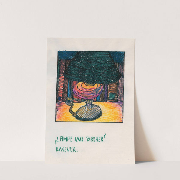 Lampe und Bücher by Karl Wiener