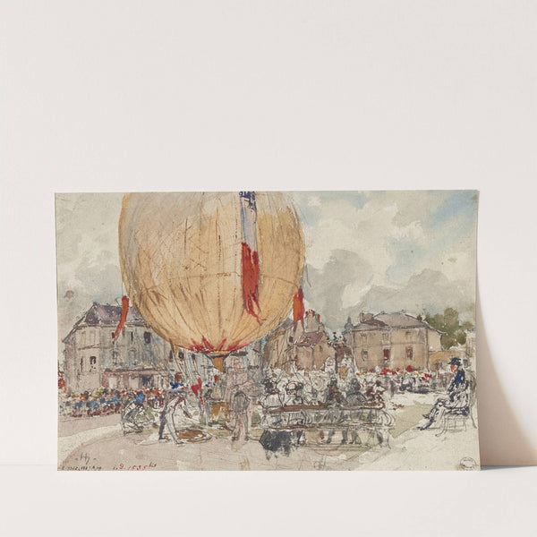 Lancement d’une montgolfière (1895 - 1905) by Frédéric Houbron
