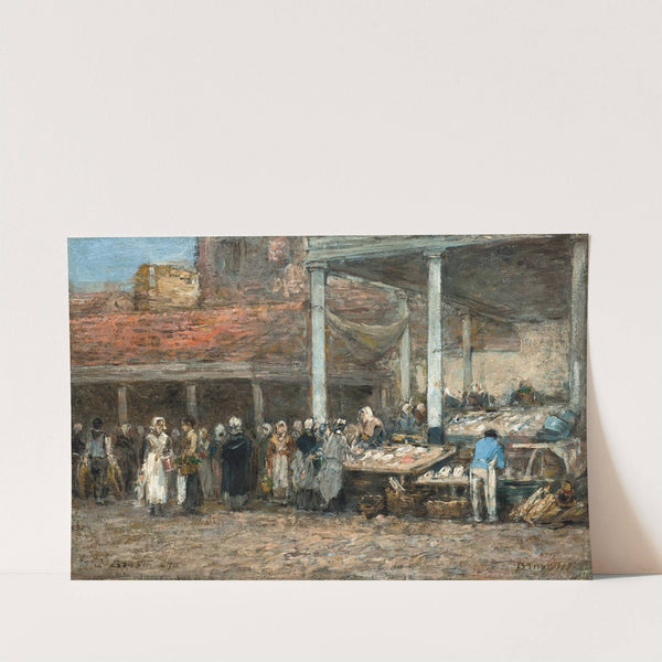 L’ancien marché aux poissons à Bruxelles (1870) by Eugène Boudin