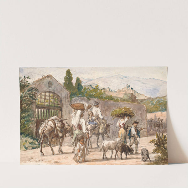 Landboere på vej til Rom by Wilhelm Marstrand