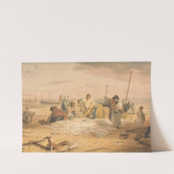 Landing a Catch of Mackerel, Hastings by Joshua Cristall