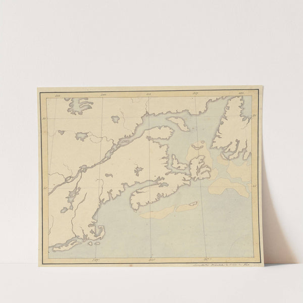 Landkaart van Nova Scotia en de St. Laurens Baai by David Humbert de Superville