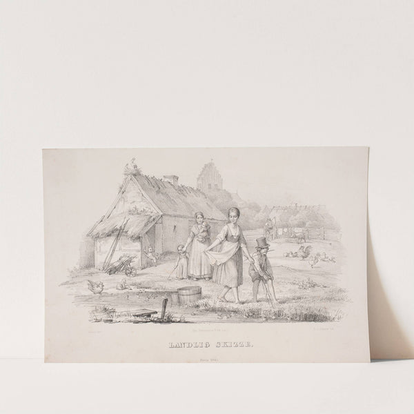 Landlig Skizze by Edvard Lehmann