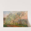 Landsacpe with trees and sunset by Marie Bracquemond