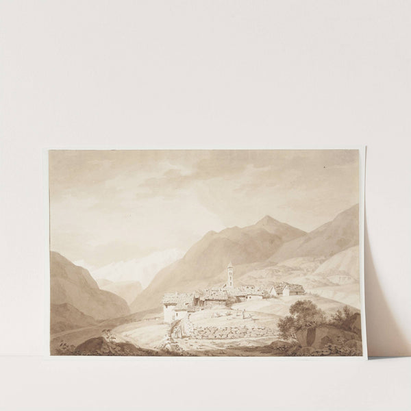 Landsbyen Airolo i Alperne by Johan Ludvig Lund