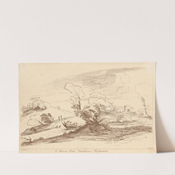 Landscape and stream crossing by George Knapton