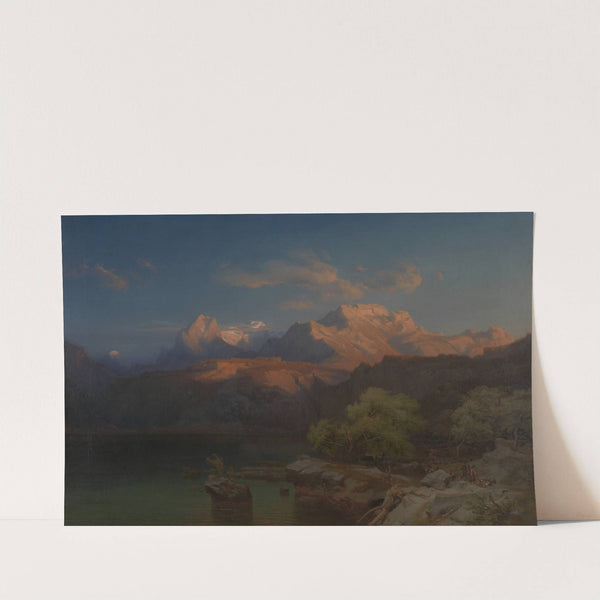 Landscape at dusk in Tyrol by Heinrich Funk