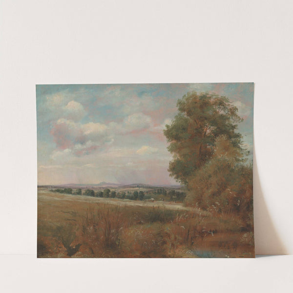 Landscape at Hampstead, with Harrow in the Distance (1849 - 1855) by Lionel Constable