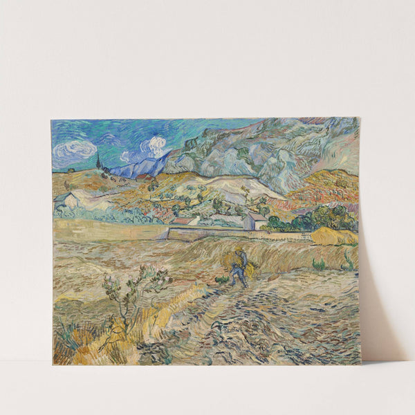 Landscape at Saint-Rémy (Enclosed Field with Peasant) (1889) by Vincent van Gogh