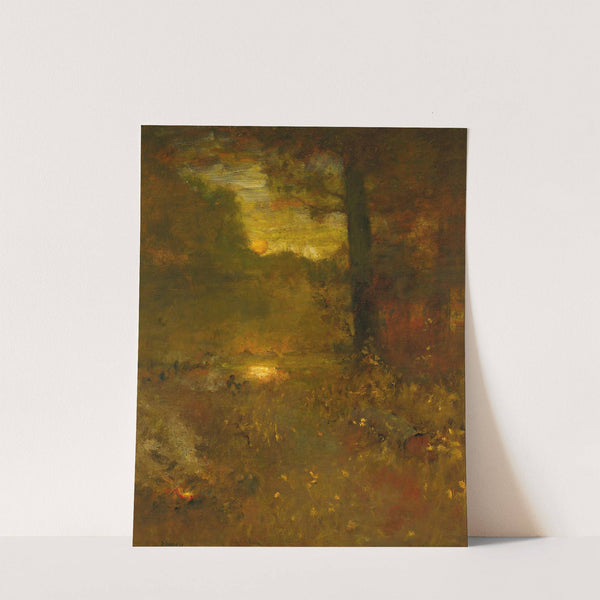 Landscape At Sundown; The Close Of Day (The Veteran's Return) by George Inness