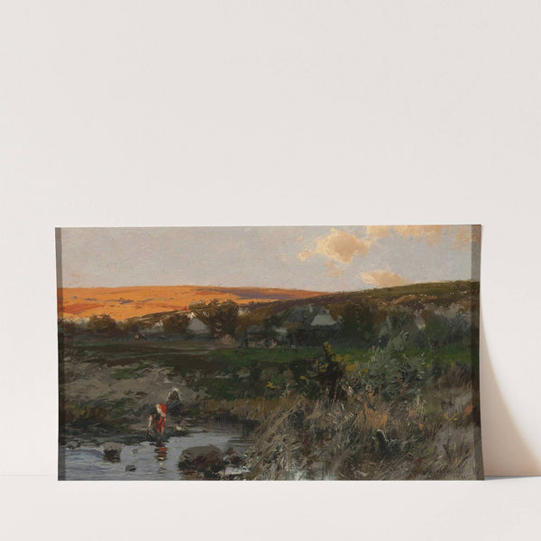 Landscape at sunset (1891) by Roman Kazimierz Kochanowski