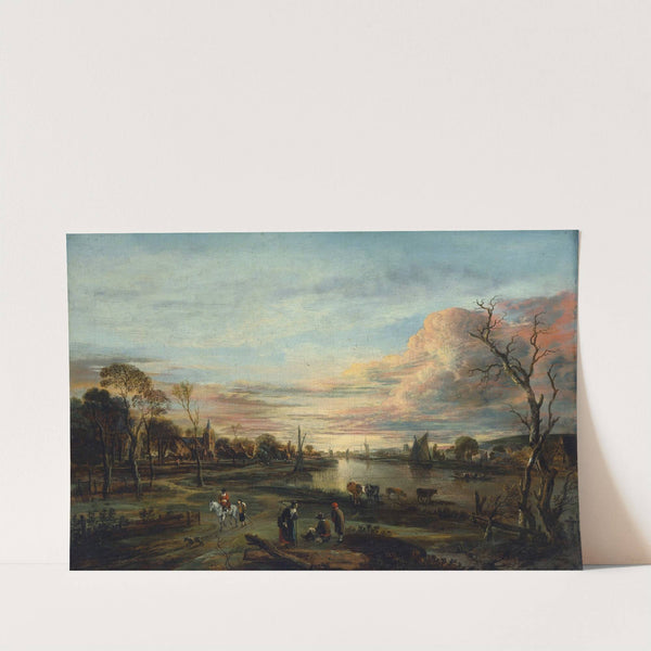 Landscape at Sunset (1650s) by Aert van der Neer