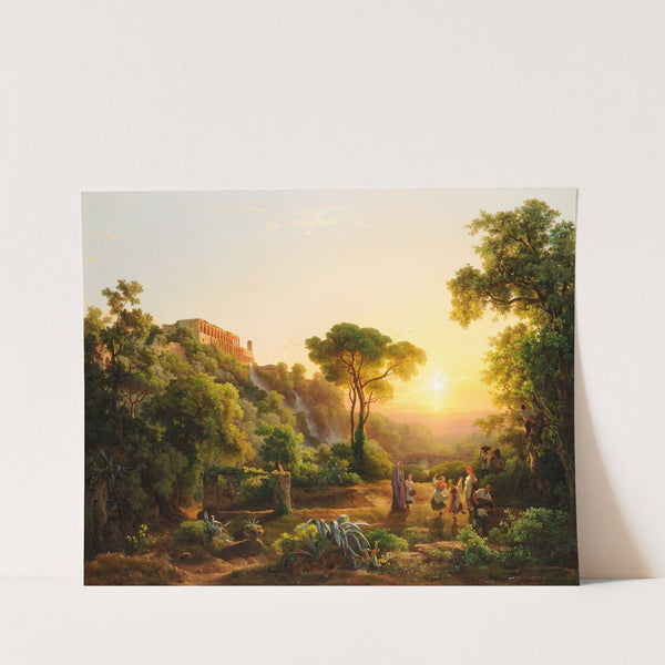 Landscape at Tivoli, with a Scene from the Grape Harvest by Károly Markó