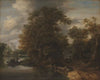Landscape by a River. In the Background a Limekiln